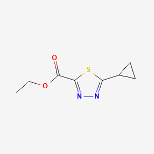 molecular formula C8H10N2O2S B1381395 Ethyl 5-cyclopropyl-1,3,4-thiadiazole-2-carboxylate CAS No. 1330755-46-8