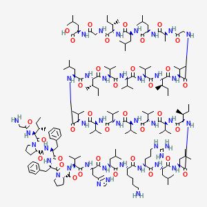 molecular formula C182H310N40O35 B13813979 L-Leucine,glycyl-L-isoleucyl-L-prolyl-L-phenylalanyl-L-phenylalanyl-L-prolyl-L-valyl-L-histidyl-L-Leucyl-L-Lysyl-L-arginyl-L-Leucyl-L-Leucyl-L-isoleucyl-L-valyl-l-valyl-l-valyl-l-valyl-l-valyl-l-valyl 