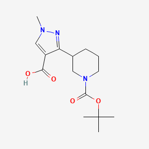 3-{1-[(tert-butoxy)carbonyl]piperidin-3-yl}-1-methyl-1H-pyrazole-4-carboxylic acid