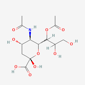 molecular formula C13H21NO10 B13814021 (2S,4S,5R,6R)-5-acetamido-6-(1-acetyloxy-2,3-dihydroxypropyl)-2,4-dihydroxyoxane-2-carboxylic acid 