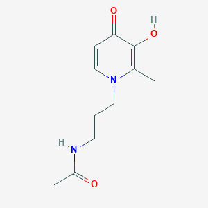 molecular formula C11H16N2O3 B13814025 N-[3-(3-Hydroxy-2-methyl-4-oxo-1(4H)-pyridinyl)propyl]acetamide CAS No. 503189-73-9