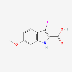 molecular formula C10H8INO3 B1381403 3-Iodo-6-methoxy-1H-indole-2-carboxylic acid CAS No. 1263206-35-4