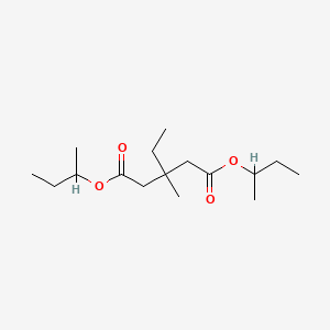 molecular formula C16H30O4 B13814031 Pentanedioic acid, 3-ethyl-3-methyl-, bis(1-methylpropyl) ester 