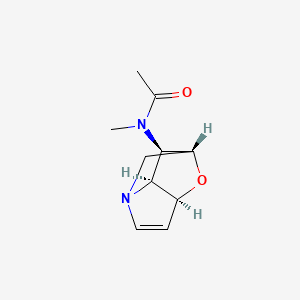 molecular formula C10H14N2O2 B13814032 Acetamide,N-methyl-N-[(2R,3R,3aS,4S,6aS)-2,3,3a,6a-tetrahydro-2,4-methano-4H-furo[3,2-b]pyrrol-3-yl]- 