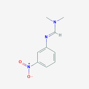 molecular formula C9H11N3O2 B13814111 Methanimidamide, N,N-dimethyl-N'-(3-nitrophenyl)- CAS No. 2103-47-1