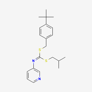 molecular formula C21H28N2S2 B13814194 Carbonimidodithioic acid, 3-pyridinyl-, (4-(1,1-dimethylethyl)phenyl)methyl2-methylpropyl ester CAS No. 51308-55-5