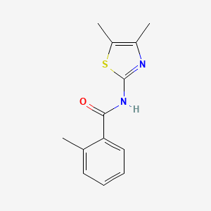 molecular formula C13H14N2OS B13814202 N-(4,5-dimethyl-1,3-thiazol-2-yl)-2-methylbenzamide CAS No. 377057-99-3
