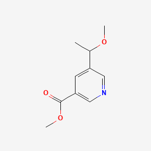 molecular formula C10H13NO3 B13814222 Methyl 5-(1-methoxyethyl)pyridine-3-carboxylate CAS No. 38940-66-8