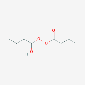 molecular formula C8H16O4 B13814268 1-hydroxybutyl butaneperoxoate 