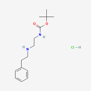 tert-butyl N-{2-[(2-phenylethyl)amino]ethyl}carbamate hydrochloride