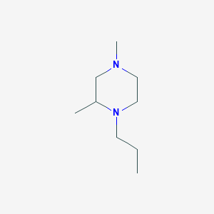 molecular formula C9H20N2 B13814298 Piperazine, 2,4-dimethyl-1-propyl-(9CI) 