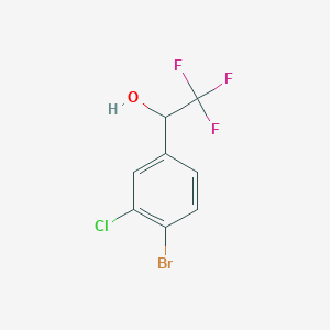 molecular formula C8H5BrClF3O B1381438 4-Bromo-3-chloro-alpha-(trifluoromethyl)benzyl Alcohol CAS No. 1690490-18-6