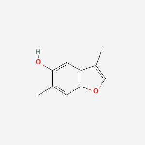 molecular formula C10H10O2 B13814409 3,6-Dimethylbenzofuran-5-ol 