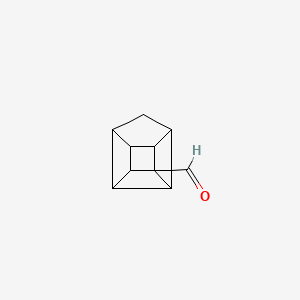 molecular formula C10H10O B13814418 Pentacyclo[4.3.0.0~2,5~.0~3,8~.0~4,7~]nonane-4-carbaldehyde CAS No. 55054-13-2