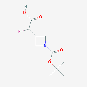 2-{1-[(Tert-butoxy)carbonyl]azetidin-3-yl}-2-fluoroacetic acid