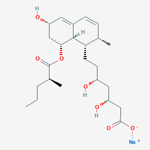 molecular formula C24H37NaO7 B13814576 sodium;(3R,5R)-7-[(1S,2S,6S,8R,8aR)-6-hydroxy-2-methyl-8-[(2S)-2-methylpentanoyl]oxy-1,2,6,7,8,8a-hexahydronaphthalen-1-yl]-3,5-dihydroxyheptanoate 