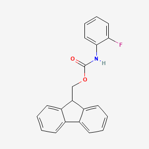 molecular formula C21H16FNO2 B13814611 Carbamicacid,(2-fluorophenyl)-,9H-fluoren-9-ylmethylester 