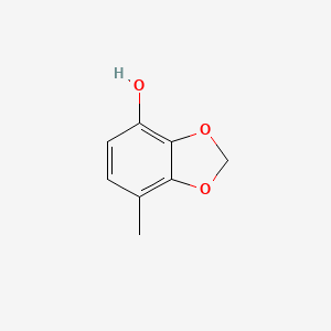 molecular formula C8H8O3 B13814640 1,3-Benzodioxol-4-ol,7-methyl- 