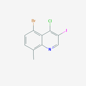molecular formula C10H6BrClIN B1381465 5-Bromo-4-chloro-3-iodo-8-methylquinoline CAS No. 1597933-26-0
