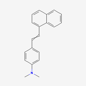 molecular formula C20H19N B13814658 N,N-Dimethyl-p-[2-(1-naphtyl)vinyl]aniline 
