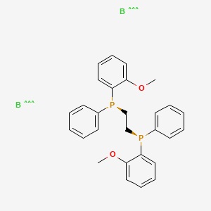 molecular formula C28H28B2O2P2 B13814678 Phosphine, 1,2-ethanediylbis[(2-methoxyphenyl)phenyl-, boron complex 
