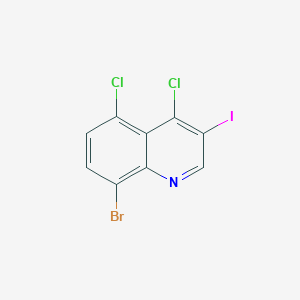 molecular formula C9H3BrCl2IN B1381468 8-溴-4,5-二氯-3-碘喹啉 CAS No. 1601205-38-2