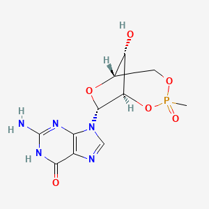 molecular formula C11H14N5O6P B13814693 2',5'-Cyclic methylphosphonate guanosine 