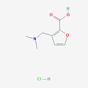 molecular formula C8H12ClNO3 B1381473 3-[(Dimethylamino)methyl]furan-2-carboxylic acid hydrochloride CAS No. 1803612-01-2