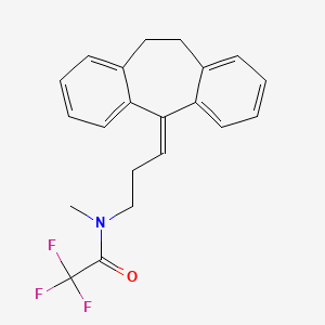 molecular formula C21H20F3NO B13814745 Acetamide, N-[3-(10,11-dihydro-5H-dibenzo[a,d]cyclohepten-5-ylidene)propyl]-2,2,2-trifluoro-N-methyl- 