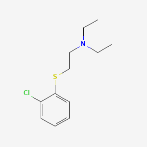 molecular formula C12H18ClNS B13814776 ETHYLAMINE, 2-(o-CHLOROPHENYL)THIO-N,N-DIETHYL- CAS No. 63918-04-7