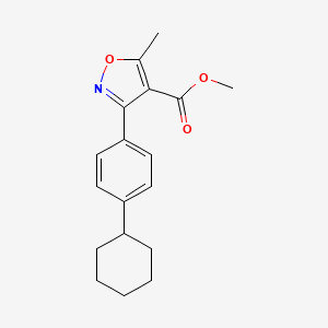 molecular formula C18H21NO3 B13814782 Methyl 3-(4-cyclohexylphenyl)-5-methyl-1,2-oxazole-4-carboxylate 