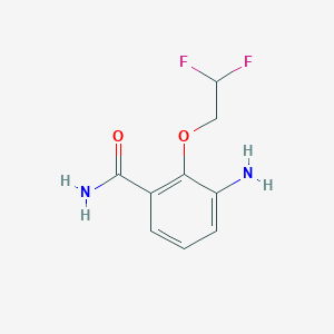 molecular formula C9H10F2N2O2 B1381482 3-Amino-2-(2,2-difluoroethoxy)benzamide CAS No. 1564662-51-6