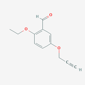 molecular formula C12H12O3 B13814858 2-Ethoxy-5-(prop-2-yn-1-yloxy)benzaldehyde CAS No. 403507-41-5