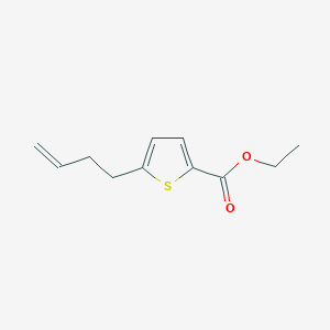 molecular formula C11H14O2S B13814872 Ethyl 5-(but-3-enyl)thiophene-2-carboxylate CAS No. 208337-82-0