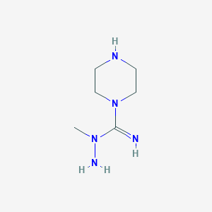 molecular formula C6H15N5 B13814919 N-amino N-methyl-piperazine-1-carboxamidine 