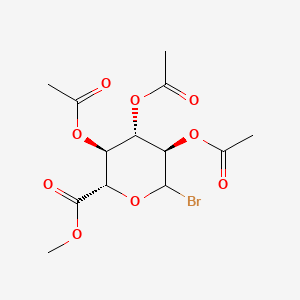 molecular formula C13H17BrO9 B13814925 methyl (2S,3S,4S,5R)-3,4,5-triacetyloxy-6-bromooxane-2-carboxylate CAS No. 57820-69-6