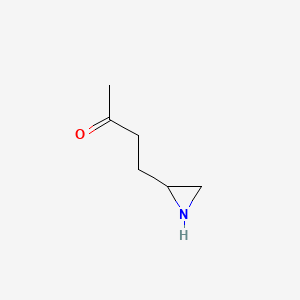 molecular formula C6H11NO B13814936 2-Butanone, 4-(2-aziridinyl)- 