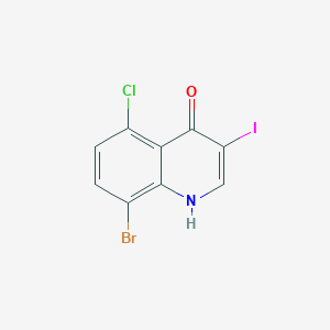 molecular formula C9H4BrClINO B1381494 8-Bromo-5-chloro-3-iodoquinolin-4-ol CAS No. 1601764-24-2