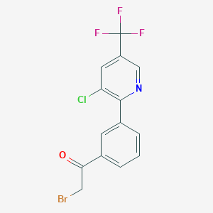 2-Bromo-1-(3-(3-chloro-5-(trifluoromethyl)pyridin-2-yl)phenyl)ethanone