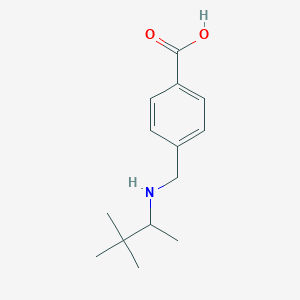 molecular formula C14H21NO2 B1381498 4-(((3,3-Dimethylbutan-2-yl)amino)methyl)benzoic acid CAS No. 1569537-18-3