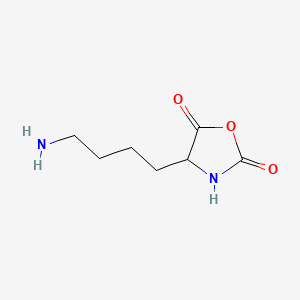 molecular formula C7H12N2O3 B13814992 4-(4-Aminobutyl)oxazolidine-2,5-dione CAS No. 5860-61-7