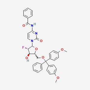 molecular formula C37H34FN3O7 B13814993 N-{1-{5-O-[bis-(4-methoxyphenyl)phenylmethyl]-2-deoxy-2-fluoro-D-arabinofuranosyl}-1,2-dihydro-2-oxo-4-pyrimidinyl}-benzamide 