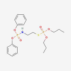 molecular formula C20H29NO6P2S B13815020 N-[Bis(phenoxy)phosphoryl]-2-dipropoxyphosphorylsulfanylethanamine CAS No. 21988-59-0
