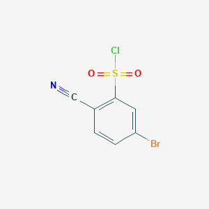 molecular formula C7H3BrClNO2S B1381505 5-Bromo-2-cyanobenzene-1-sulfonyl chloride CAS No. 1257415-88-5
