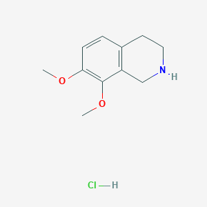 molecular formula C11H16ClNO2 B13815064 7,8-dimethoxy-1,2,3,4-tetrahydroisoquinoline;hydrochloride 