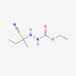 molecular formula C8H15N3O2 B13815132 ethyl N-(2-cyanobutan-2-ylamino)carbamate 