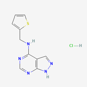 N-(thiophen-2-ylmethyl)-1H-pyrazolo[3,4-d]pyrimidin-4-amine hydrochloride