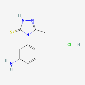 4-(3-aminophenyl)-5-methyl-4H-1,2,4-triazole-3-thiol hydrochloride