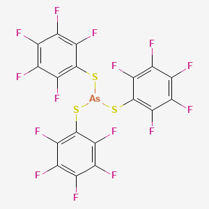 molecular formula C18AsF15S3 B13815175 Arsenotrithious acid, tris(pentafluorophenyl) ester CAS No. 21459-35-8