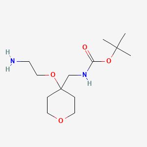 tert-butyl N-{[4-(2-aminoethoxy)oxan-4-yl]methyl}carbamate